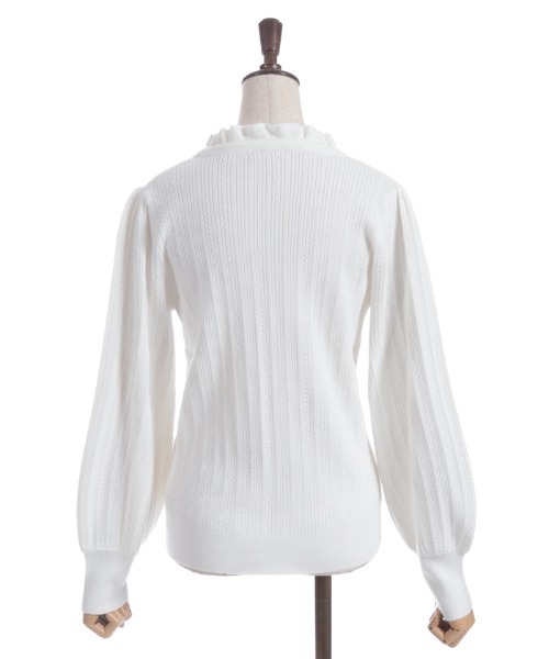 axes femme(アクシーズファム)の「機能付チャームリボンニット(ニット/セーター・レディース・ブラック/ホワイト/ミント/ピンク・FREE)」の21枚目の写真