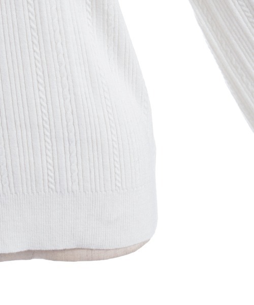 axes femme(アクシーズファム)の「機能付チャームリボンニット(ニット/セーター・レディース・ブラック/ホワイト/ミント/ピンク・FREE)」の11枚目の写真