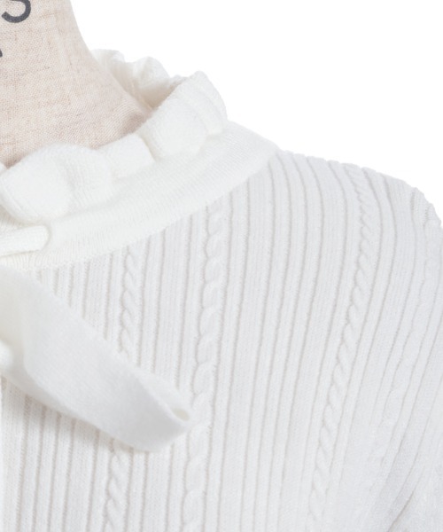 axes femme(アクシーズファム)の「機能付チャームリボンニット(ニット/セーター・レディース・ブラック/ホワイト/ミント/ピンク・FREE)」の12枚目の写真