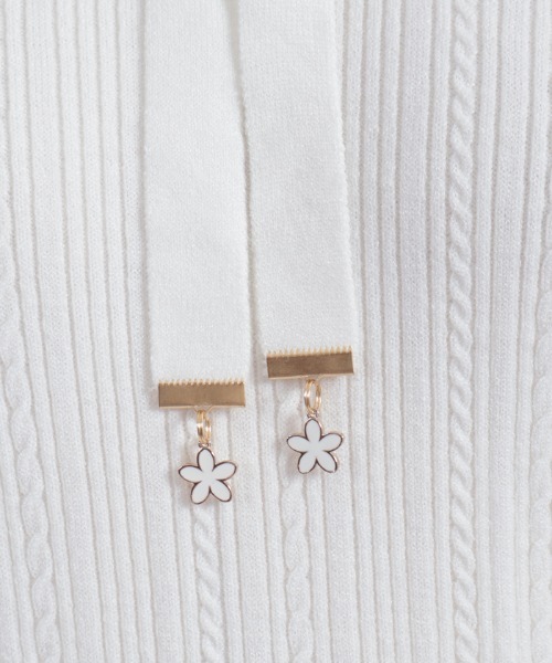 axes femme(アクシーズファム)の「機能付チャームリボンニット(ニット/セーター・レディース・ブラック/ホワイト/ミント/ピンク・FREE)」の13枚目の写真