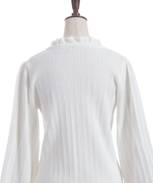 axes femme(アクシーズファム)の「機能付チャームリボンニット(ニット/セーター・レディース・ブラック/ホワイト/ミント/ピンク・FREE)」の14枚目の写真