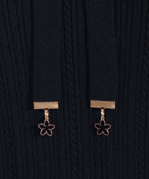 axes femme(アクシーズファム)の「機能付チャームリボンニット(ニット/セーター・レディース・ブラック/ホワイト/ミント/ピンク・FREE)」の8枚目の写真