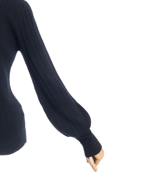 axes femme(アクシーズファム)の「機能付チャームリボンニット(ニット/セーター・レディース・ブラック/ホワイト/ミント/ピンク・FREE)」の10枚目の写真