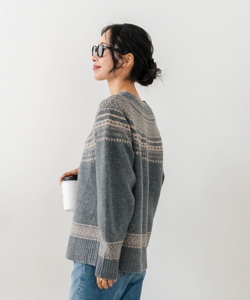 fort point（フォーポイント）の「【C-FORTPOINT/フォートポイント】求心柄カーディガン（カーディガン/ボレロ・レディース・ライトベージュ/杢グレー/チャコールグレー・ONE SIZE）」の22枚目の写真