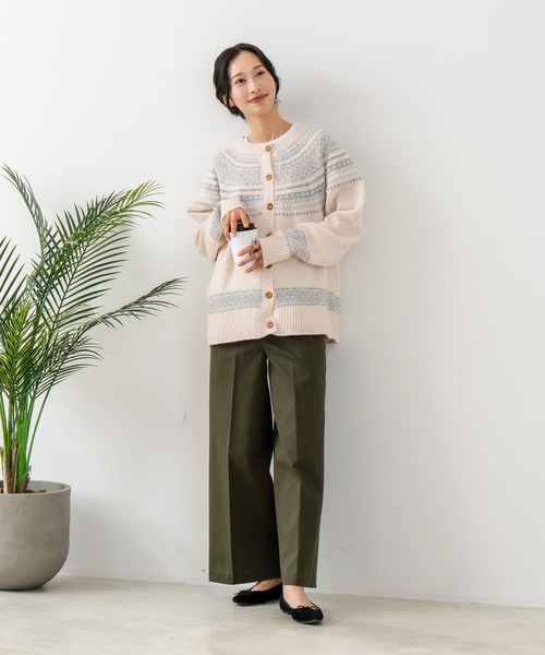 fort point（フォーポイント）の「【C-FORTPOINT/フォートポイント】求心柄カーディガン（カーディガン/ボレロ・レディース・ライトベージュ/杢グレー/チャコールグレー・ONE SIZE）」の7枚目の写真