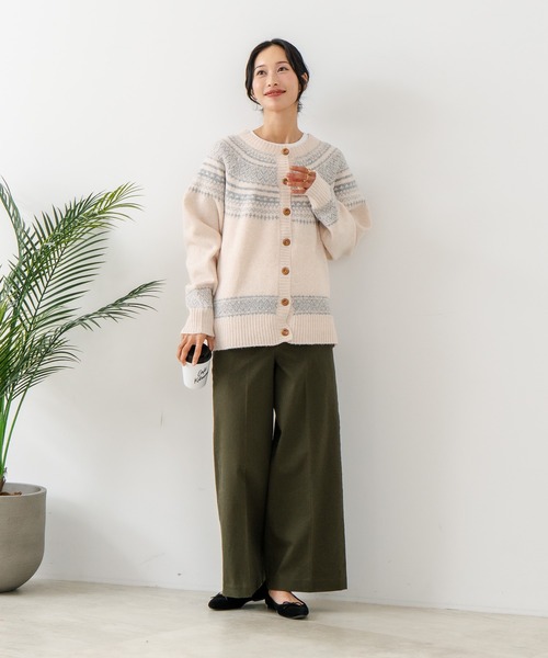 fort point（フォーポイント）の「【C-FORTPOINT/フォートポイント】求心柄カーディガン（カーディガン/ボレロ・レディース・ライトベージュ/杢グレー/チャコールグレー・ONE SIZE）」の8枚目の写真