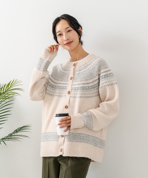 fort point（フォーポイント）の「【C-FORTPOINT/フォートポイント】求心柄カーディガン（カーディガン/ボレロ・レディース・ライトベージュ/杢グレー/チャコールグレー・ONE SIZE）」の12枚目の写真