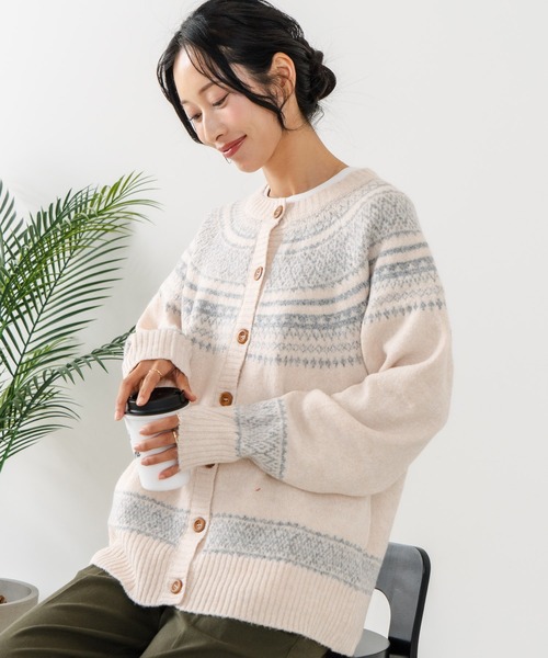 fort point（フォーポイント）の「【C-FORTPOINT/フォートポイント】求心柄カーディガン（カーディガン/ボレロ・レディース・ライトベージュ/杢グレー/チャコールグレー・ONE SIZE）」の14枚目の写真