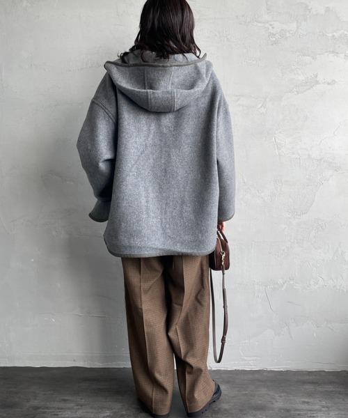 DANTON/ダントン] ウールメルトンフードブルゾン（その他アウター