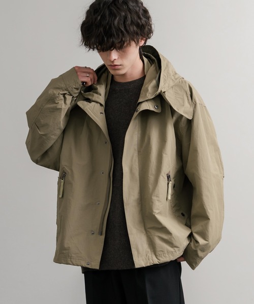 Audience（オーディエンス）の「Audience オーディエンス 綿ナイロン高密度ポプリン脱着フード付きM-65ショートモッズコート AUD7351（モッズコート・メンズ・スミクロ/ブラック/オリーブ/カーキ・M/L）」の4枚目の写真