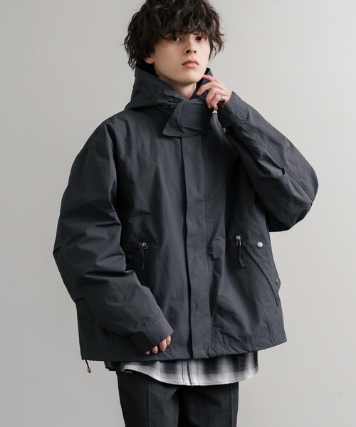 Audience（オーディエンス）の「Audience オーディエンス 綿ナイロン高密度ポプリン脱着フード付きM-65ショートモッズコート AUD7351（モッズコート・メンズ・スミクロ/ブラック/オリーブ/カーキ・M/L）」の13枚目の写真