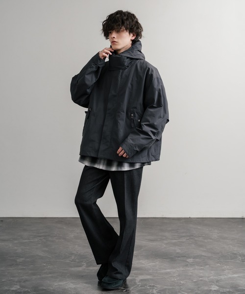 Audience（オーディエンス）の「Audience オーディエンス 綿ナイロン高密度ポプリン脱着フード付きM-65ショートモッズコート AUD7351（モッズコート・メンズ・スミクロ/ブラック/オリーブ/カーキ・M/L）」の14枚目の写真