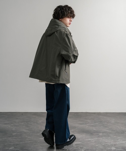 Audience（オーディエンス）の「Audience オーディエンス 綿ナイロン高密度ポプリン脱着フード付きM-65ショートモッズコート AUD7351（モッズコート・メンズ・スミクロ/ブラック/オリーブ/カーキ・M/L）」の21枚目の写真