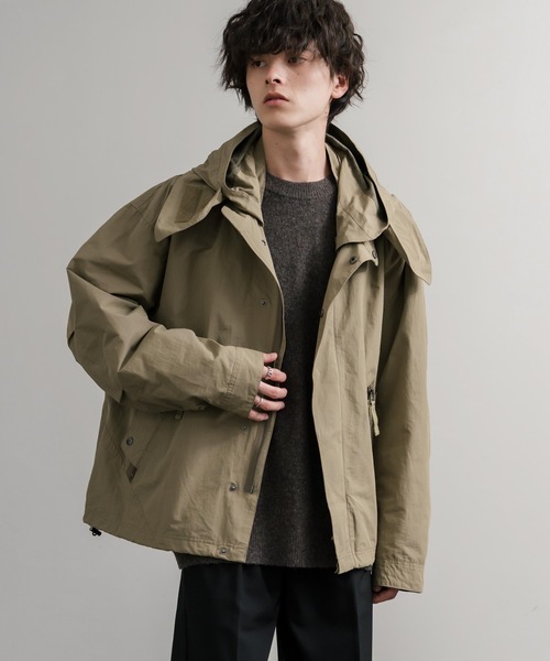 セール】Audience オーディエンス 綿ナイロン高密度ポプリン脱着フード