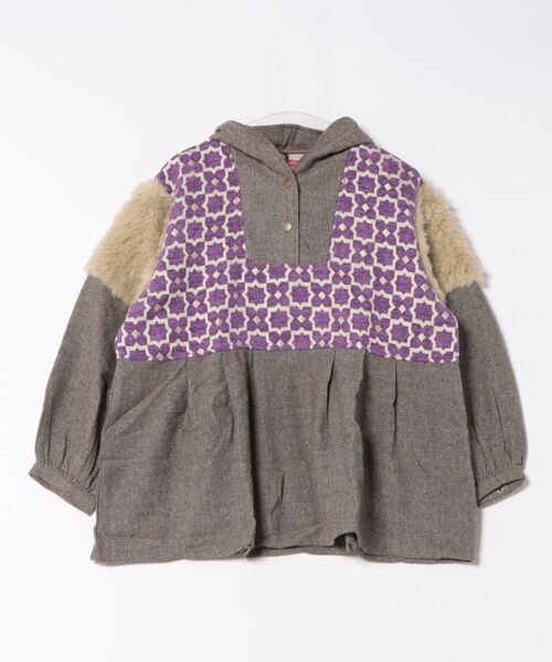 チャイハネ（チャイハネ）の「【チャイハネ】ミナティフードトップス（その他トップス・レディース・グレー/ブラウン/パープル・FREE）」の3枚目の写真