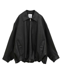 CLANE(クラネ)の【CLANE/クラネ】FAKE LEATHER BALLOON JACKET/フェイクレザーバルーンジャケット/レザーブルゾン(ブルゾン)