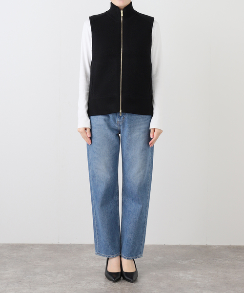 IENA(イエナ)の「maison IENA ZIPベスト(ベスト・レディース・ブラック/チャコールグレー・FREE)」の3枚目の写真