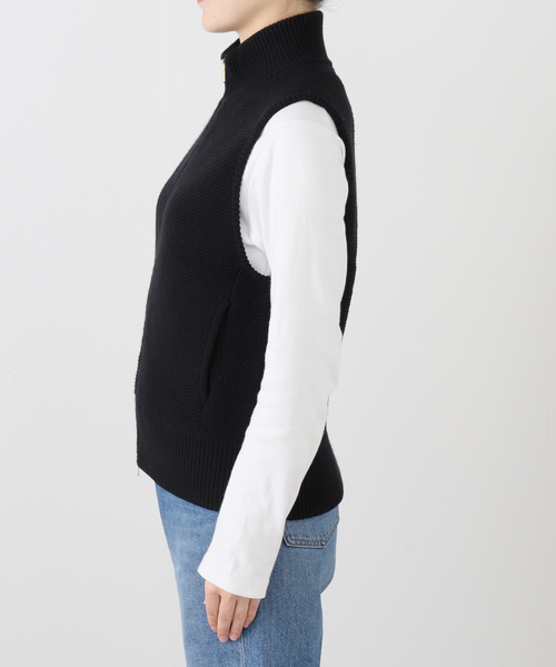 IENA(イエナ)の「maison IENA ZIPベスト(ベスト・レディース・ブラック/チャコールグレー・FREE)」の5枚目の写真