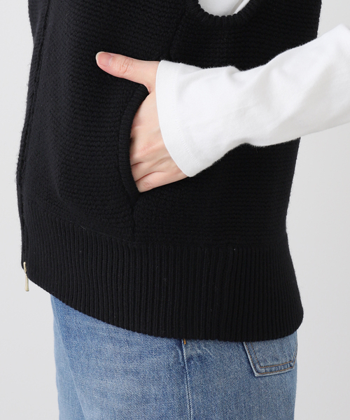 IENA(イエナ)の「maison IENA ZIPベスト(ベスト・レディース・ブラック/チャコールグレー・FREE)」の10枚目の写真