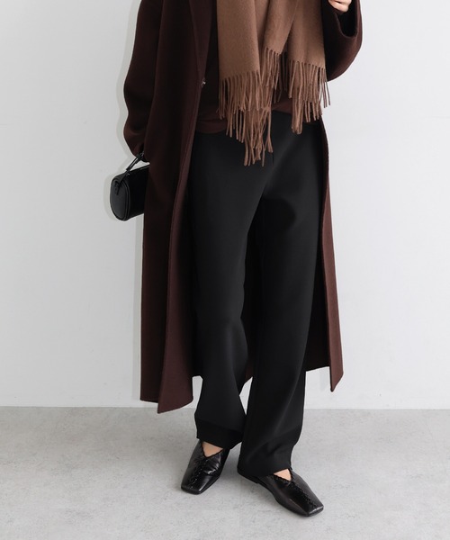 evernavy(エバーネイビー)の「裏起毛ポンチカーブパンツ(その他パンツ・レディース・ブラック/アイボリー/ブラウン・S/M/L/XL)」の16枚目の写真