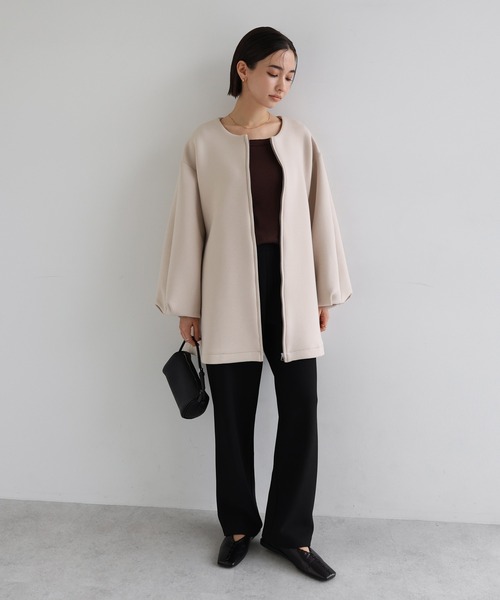 evernavy(エバーネイビー)の「裏起毛ポンチカーブパンツ(その他パンツ・レディース・ブラック/アイボリー/ブラウン・S/M/L/XL)」の20枚目の写真