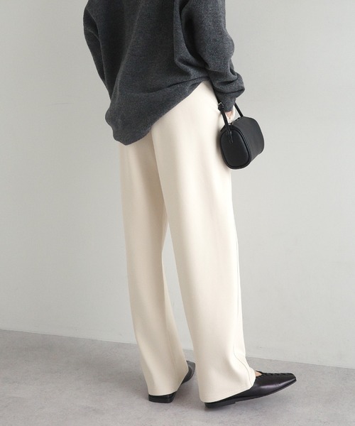 evernavy(エバーネイビー)の「裏起毛ポンチカーブパンツ(その他パンツ・レディース・ブラック/アイボリー/ブラウン・S/M/L/XL)」の7枚目の写真