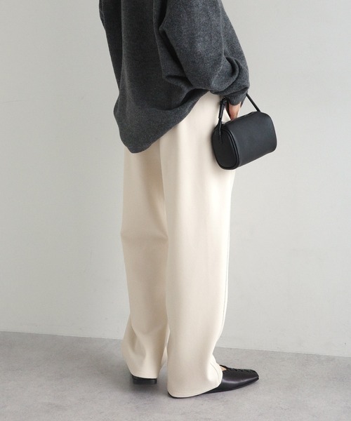 evernavy(エバーネイビー)の「裏起毛ポンチカーブパンツ(その他パンツ・レディース・ブラック/アイボリー/ブラウン・S/M/L/XL)」の8枚目の写真