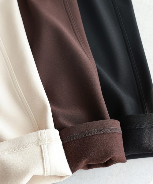 evernavy(エバーネイビー)の「裏起毛ポンチカーブパンツ(その他パンツ・レディース・ブラック/アイボリー/ブラウン・S/M/L/XL)」の4枚目の写真