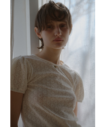 FLOWER RIBBON PUFF T-SHIRT_IVORY