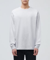 クルーネック長袖Tシャツ[アッシュグレー]