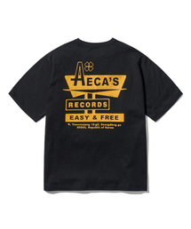AECA（エイカ）の「AECA RECORD SHOP HALF SLEEVE TEE-BLACK（Tシャツ/カットソー）」