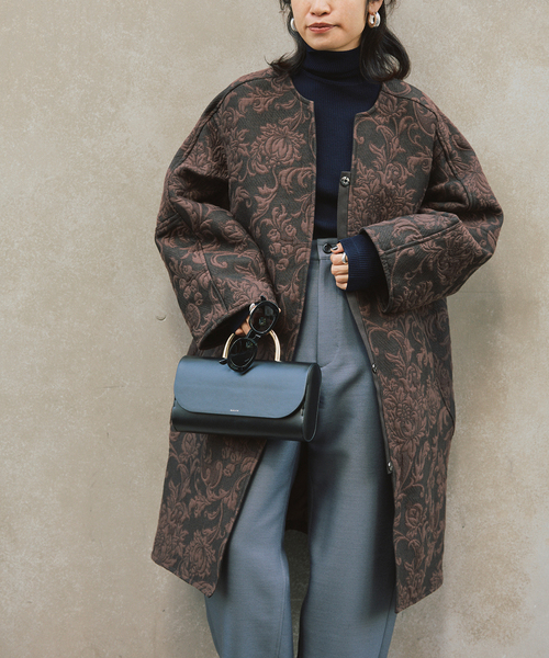 セール】manipuri マニプリ ジャガード スナップダーツコート