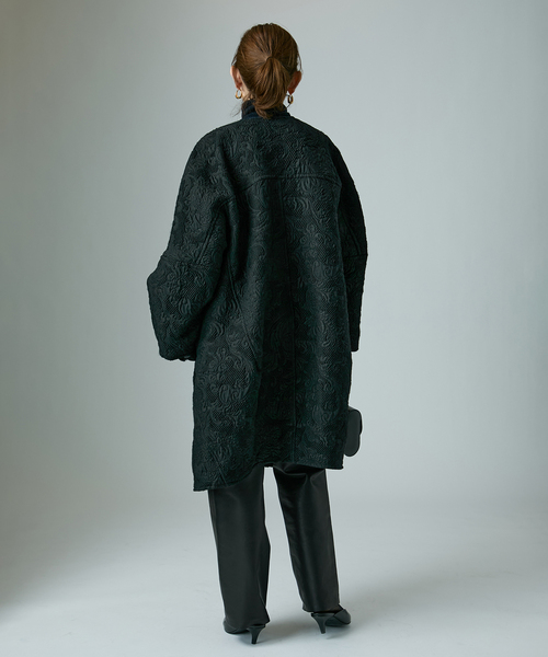 セール】manipuri マニプリ ジャガード スナップダーツコート