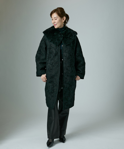 セール】manipuri マニプリ ジャガード スナップダーツコート