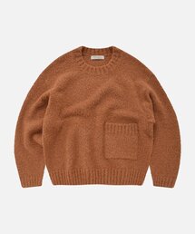 ALPACA BOUCLE KNIT _ ORANGE