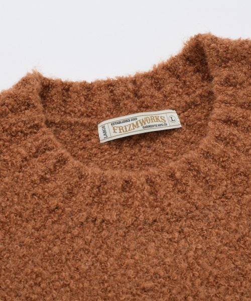 FRIZMWORKS(フリズムワークス)の「ALPACA BOUCLE KNIT _ ORANGE(ニット/セーター・メンズ・その他・SMALL/MEDIUM)」の3枚目の写真