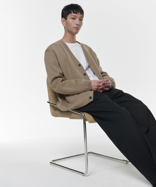 MUSINSA STANDARD（ムシンサスタンダード）の「ツーピンタックワイドチノパンツ[ブラック]（その他パンツ・メンズ・その他・33/26/27/28/29/38/36/34/32/30/31/40）」の5枚目の写真