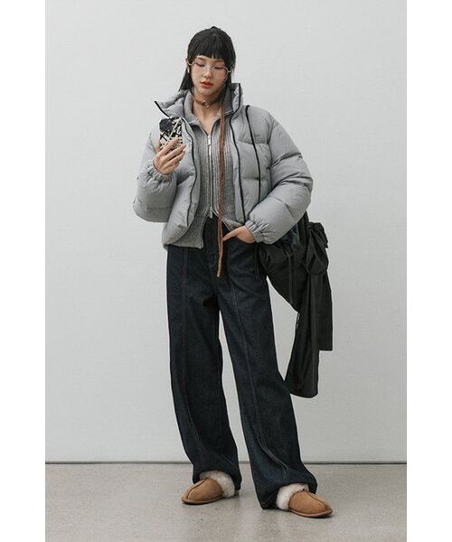 MUSINSA STANDARD WOMAN（ムシンサスタンダードウーマン）の「ウィメンズパネルワイドデニムパンツ [ディープインディゴ]（デニムパンツ・レディース・その他・30/24/25/26/27/28/29）」の20枚目の写真