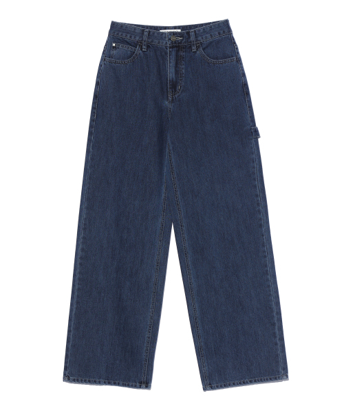 YOUHEE（ユヒ）の「LETTERING WIDE DENIM PANTS INDIGO（デニムパンツ・レディース・その他・MEDIUM/SMALL）」の3枚目の写真