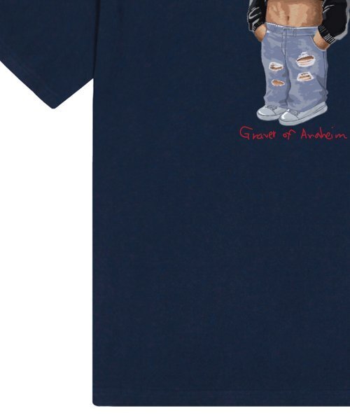 GRAVER（グレーバー）の「[ユニセックス]クロップドッグストリーバー半袖Tシャツ_ネイビー（Tシャツ/カットソー・レディース・ネイビー・SMALL/MEDIUM/LARGE）」の2枚目の写真
