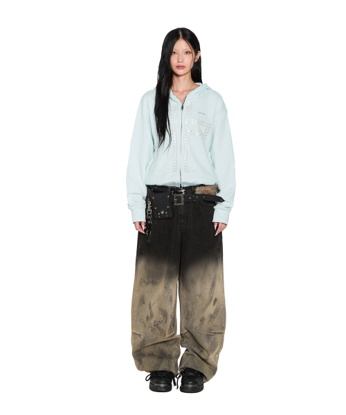 AAKAM(アーカム)の「Cross Rhinestone Zip-Up Hoodie (Ice Blue)(パーカー・レディース・その他・1/2)」の5枚目の写真