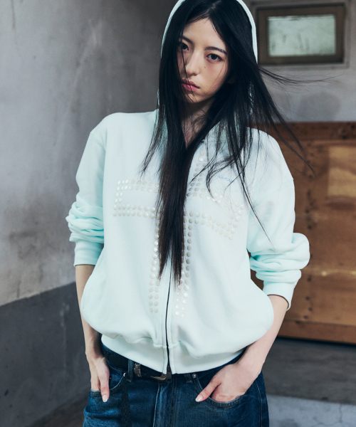AAKAM(アーカム)の「Cross Rhinestone Zip-Up Hoodie (Ice Blue)(パーカー・レディース・その他・1/2)」の9枚目の写真