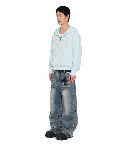 AAKAM(アーカム)の「Cross Rhinestone Zip-Up Hoodie (Ice Blue)(パーカー・レディース・その他・1/2)」の14枚目の写真