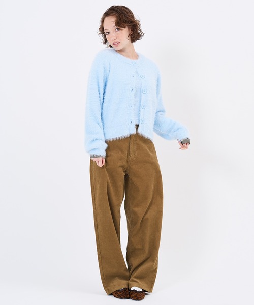 TINA:JOJUN(ティーナジョジュン)の「刺繍入り コーデュロイ ストレートパンツ TINA:JOJUN(その他パンツ・レディース・ネイビー/ピンク・M/S)」の4枚目の写真