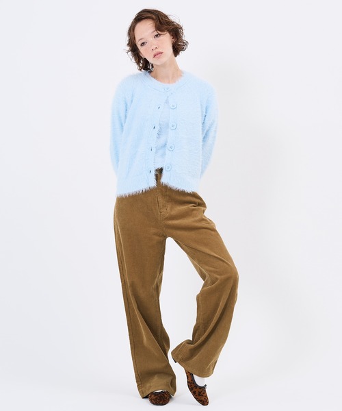 TINA:JOJUN(ティーナジョジュン)の「刺繍入り コーデュロイ ストレートパンツ TINA:JOJUN(その他パンツ・レディース・ネイビー/ピンク・M/S)」の5枚目の写真