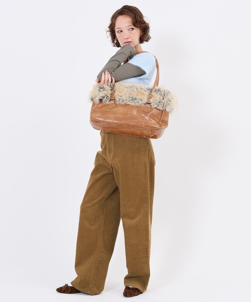 TINA:JOJUN(ティーナジョジュン)の「刺繍入り コーデュロイ ストレートパンツ TINA:JOJUN(その他パンツ・レディース・ネイビー/ピンク・M/S)」の9枚目の写真