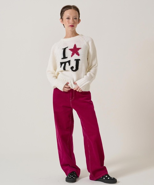 TINA:JOJUN(ティーナジョジュン)の「刺繍入り コーデュロイ ストレートパンツ TINA:JOJUN(その他パンツ・レディース・ネイビー/ピンク・M/S)」の11枚目の写真