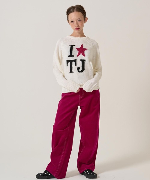 TINA:JOJUN(ティーナジョジュン)の「刺繍入り コーデュロイ ストレートパンツ TINA:JOJUN(その他パンツ・レディース・ネイビー/ピンク・M/S)」の13枚目の写真