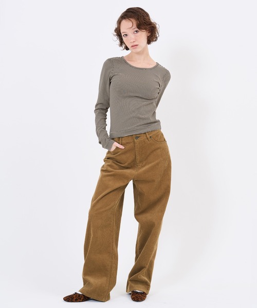 TINA:JOJUN(ティーナジョジュン)の「刺繍入り コーデュロイ ストレートパンツ TINA:JOJUN(その他パンツ・レディース・ネイビー/ピンク・M/S)」の17枚目の写真