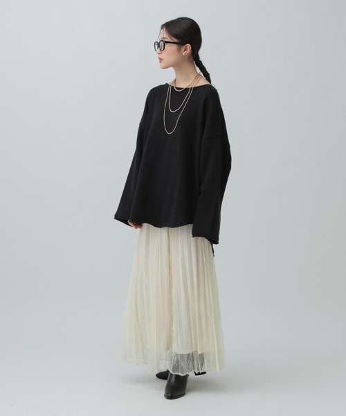 LEPSIM(レプシィム)の「レースプリーツスカート 600226(スカート・レディース・ブラック/アイボリー・FREE)」の7枚目の写真